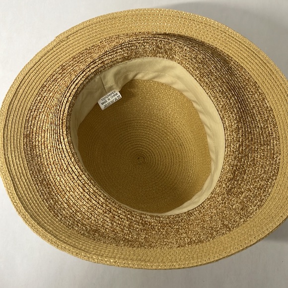 Natural color bow straw hat - Picture 4 of 4